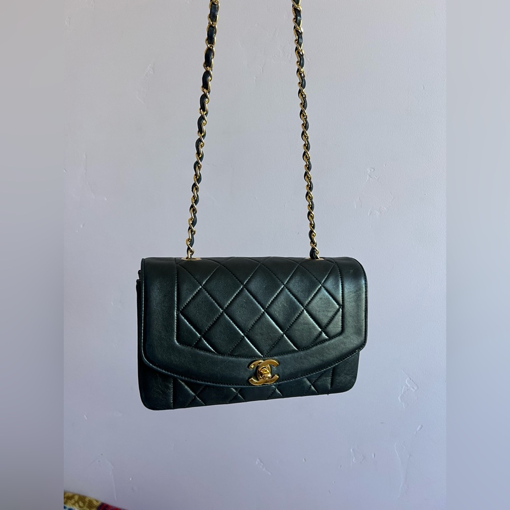 Vintage Chanel Small Diana Lambskin Handbag